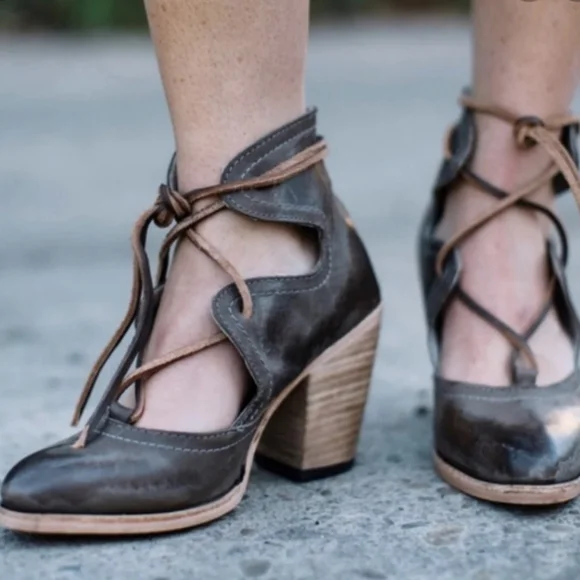 Freebird by Steven Brown Lace-Up Wedges - Picture 11 of 11